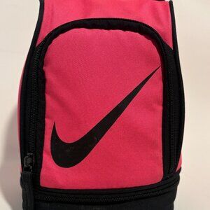 Nike Girl's Pink Dome Lunch Bag Insulated Lunchbox Tote 2 Compartments